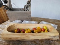 miska lipowa surowa do podawania ozdobna rękodzieło