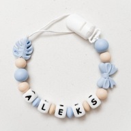Silikonowa zawieszka do smoczka imię dziecka handmade