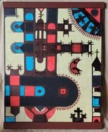 "Kompozycja industrialna 1" - obraz, akryl na płótnie: 40x50