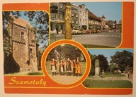 SZAMOTUŁY. Baszta Halszki. Rynek. Kapela ludowa. Pomnik Wacława z Szamotuł