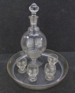 Karafka + 4 kieliszki + Taca wzór 694 - HSG Hortensja