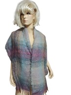 ciepły szal z wełny moherowej moher