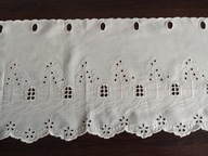 ZAZDROSKA - FIRANKA - BAWEŁNA Z ŻAKARDEM. 144 / 27 cm.