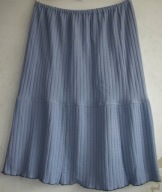 Spódnica dzianina błękitne warkoczyki poszerzony dół maxi r 48/52