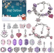 Kalendarz adwentowy BIŻUTERIA DLA DZIECI DIY zestaw bransoletek