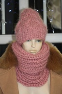 KOMPLET CZAPKA golf L RĘKODZIEŁO MOHER roz angielski