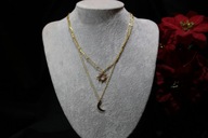 ŁAŃCUSZEK ZE STALI CHIRURGICZNEJ 316L POZŁACANY ZAWIESZKA