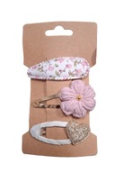 Spinki do włosów szydełkowy kwiatek 3 szt.