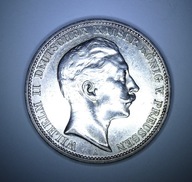 Cesarstwo Niemieckie, 3 marki, 1909r. - A - Ag 15