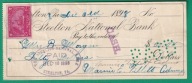 USA, czek , weksle świata, Steelton Bank 1898 /SZAA/