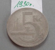 CZECHOSŁOWACJA 5 KORON z 1930 roku