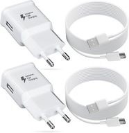 Ładowarki zasilacze 2 sztuki z kablem USB C szybkie ładowanie - białe