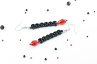 Kolczyki z czerwonymi kryształkami