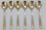 Sztućce, Radzieckie Łyżki z melchioru - zestaw 6 szt.