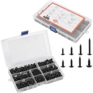 ŚRUBY DO DREWNA SAMOGWINTUJĄCE 520 SZT CZARNE SAMOWIERCĄCE WKRĘTY ZESTAW