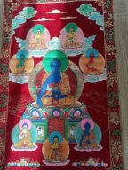 Piękna dekoracja ścienna inspirowana tanką tybetańską – Budda Medycyny