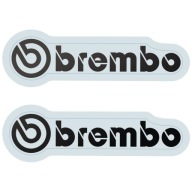 2x Naklejka z Logo BREMBO Czarna 2 Rozmiary Moto Ścigacz Cross Samochód