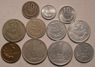 PRL - 1/5/10/20/50 groszy / 1 złoty 1949 - zestaw 11 szt.