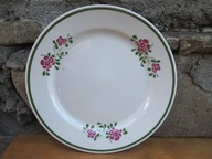 Porcelanowy Płaski Talerz Obiadowy_Lubiana PRL