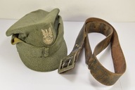 MILICJA MO ZESTAW CZAPKA ROGATYWKA r. 55 PASEK PAS ZOBACZ TANIO!