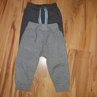 śliczne spodnie dresowe -zestaw 2 szt 80-86 cm