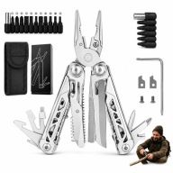 Multitool 28w1 scyzoryk kombinerki nóż bity etui stal survival