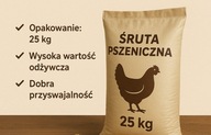 Pszenica śrutowana gnieciona 25 kg naturalna pasza dla kur,drobiu