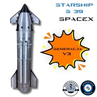 STARSHIP RAKIETA SPACEX 1:144 Model S39 V3