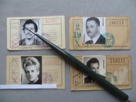 KRAKÓW BILET MIESIĘCZNY MPK lata 70 / lata 80 - 4 sztuki CIEKAWE