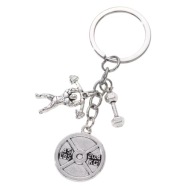 Brelok do Kluczy Hantel Talerz Siłacz Trening Siłownia Fitness Trójbój