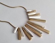 FRANCUSKI NASZYJNIK KOLIA ZŁOTO-SREBRNY