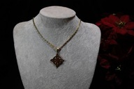 ŁAŃCUSZEK ZE STALI CHIRURGICZNEJ 316L POZŁACANY ZAWIESZKA