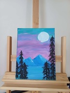 "Góry" obraz namalowany w ramach ogólnopolskiej akcji "Malujemy sercem"