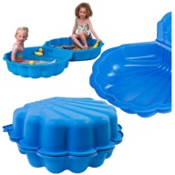 PIASKOWNICA Z POKRYWĄ OGRODOWA ZAMYKANA DUŻA ZESTAW 2w1 BASEN MUSZELKA