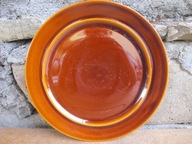 BRĄZOWE Płaskie Talerze Obiadowe _Porcelit PRUSZKÓW PRL