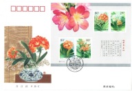 Chiny - kwiaty Kliwia - Mi. bl.96 FDC