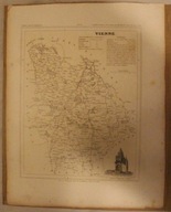 VIENNE - FRANCJA - BARDZO STARA MAPA - RZADKOŚĆ, UNIKAT