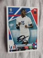 Karta topps match attax autograf Francja Euro 2024 Castello Lukeba