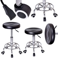 HOKER OBROTOWY KRZESŁO NA KÓŁKACH KOSMETYCZNY STOŁEK FRYZJERSKI REGULOWANY