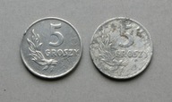 PRL 5 GROSZY 1949 ALUMINIUM ZESTAW 2 SZT.