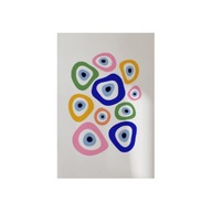 Plakat „Nazar Eyes” – Kolorowa Abstrakcja i Ochronna Symbolika