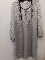 OVERSIZE SUKIENKA hippie boho czysty JEDWAB ROZ.L \ XL SENSITIVE SILK