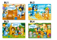 Puzzle piankowe z imieniem personalizowane Bluey Boże Narodzenie Urodziny