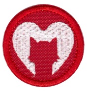 KOT - SERCE ___ ŁATKA, NASZYWKA 5cm