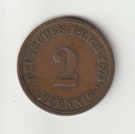 Niemcy-Cesarstwo 2 Pfennig 1875 J