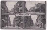 Katowice ulica 3 Maja Dyrekcyjna Staromiejska ok.1915r. Szyldy