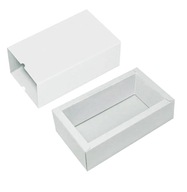 Białe pudełko kartonowe wsuwane 16,8 x 7,7 x 3,3