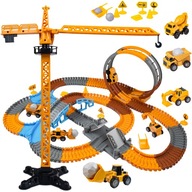 Tor Wyścigowy XXL Samochodowy Elastyczny Plac Budowlany Kolejka na Autko