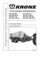 Krone Big Pack 890/1270/1290 (HC, HDP, HDP XC) - instrukcja obsługi pras PL