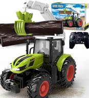 TRAKTOR ZDALNIE STEROWANY Z CHWYTAKIEM I PNAMI DRZEW ZABAWKA DLA DZIECI